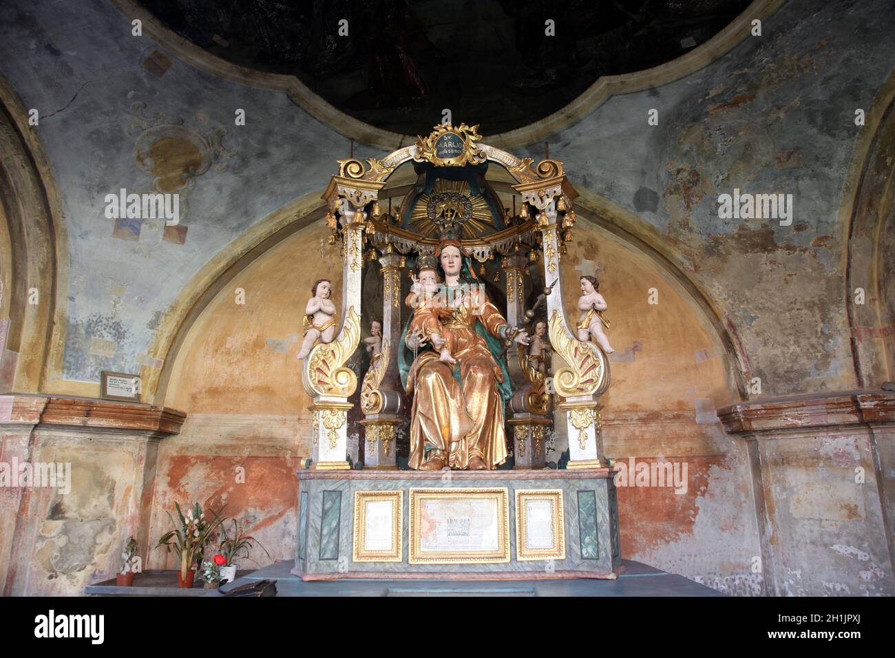 Sainte Vierge Marie avec l'enfant Jésus Banque D'Images