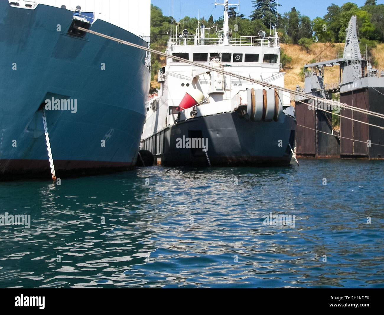 République de Crimée, Sébastopol - 28 juillet 2019 : navires dans le port de Sébastopol. Banque D'Images