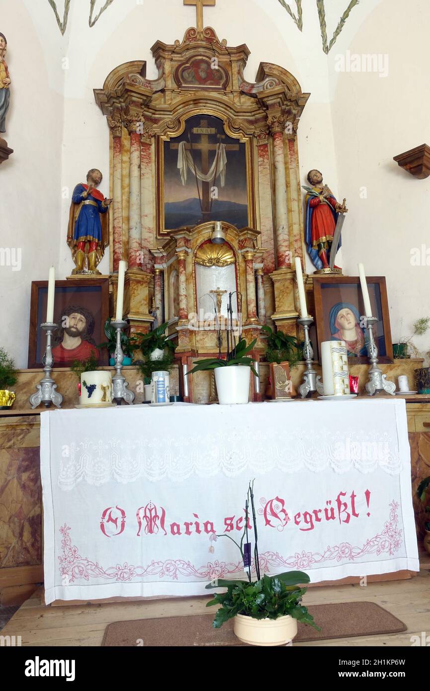 katholische Heilig Geist Kirche Verdins, Schenna, Südtirol, Italien Banque D'Images