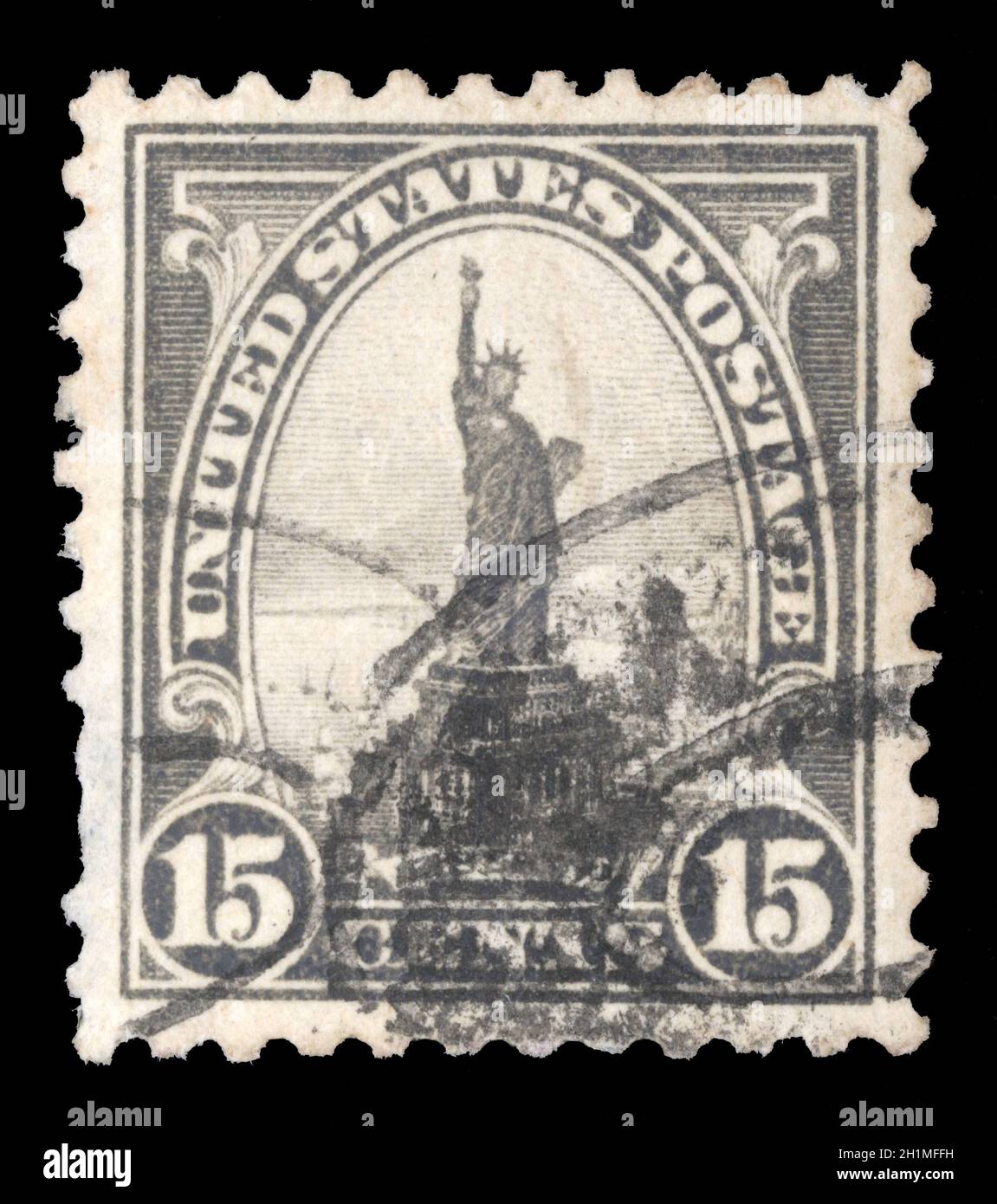 Timbres par Etatsunis montre la Statue de la liberté, vers 1922 Photo Stock Alamy