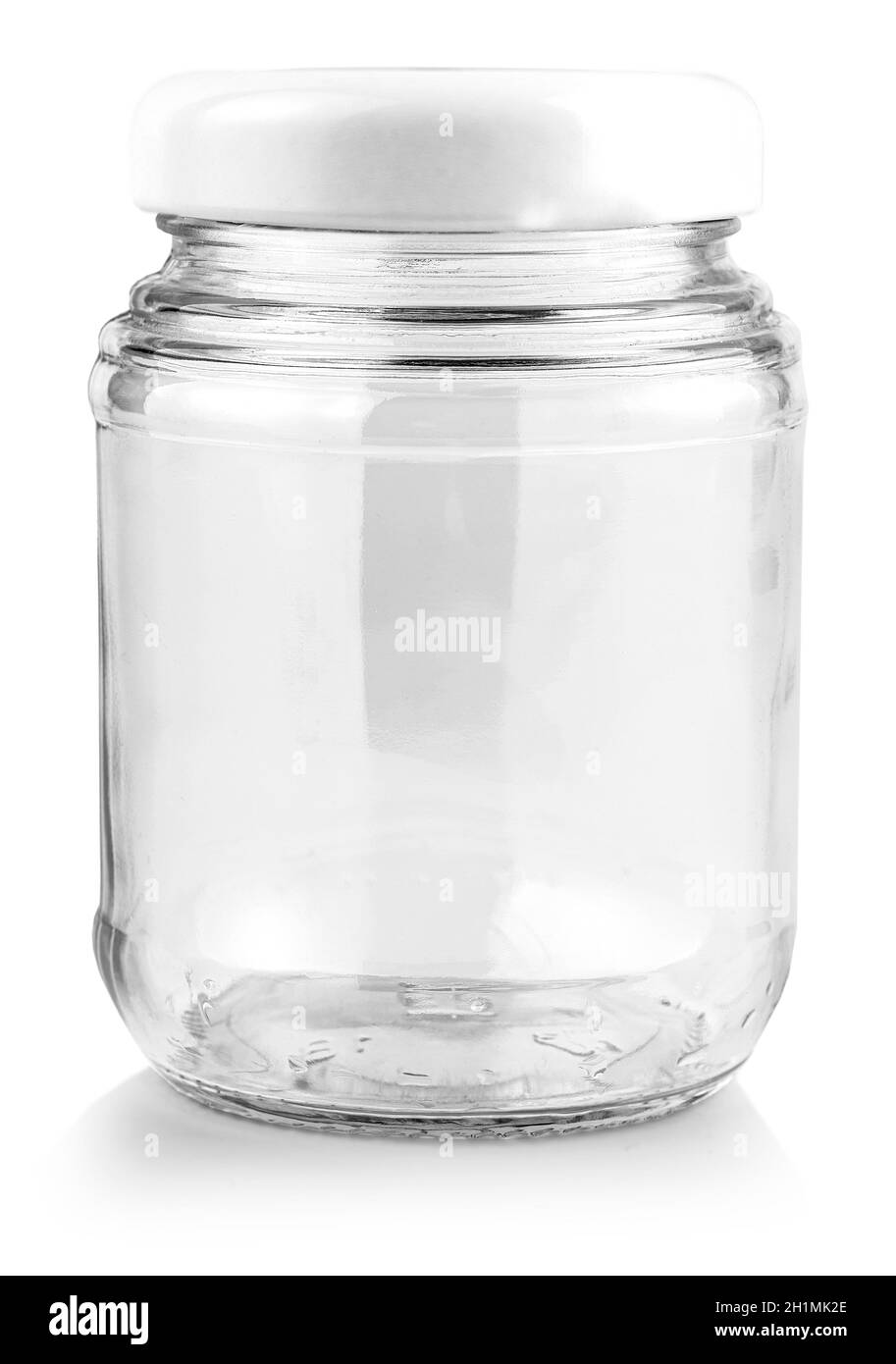 Le pot en verre vide isolé sur fond blanc Banque D'Images