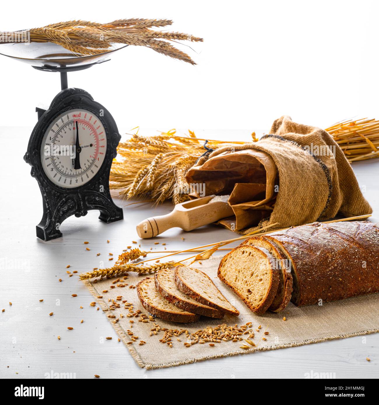 Délicieux pain de seigle mélangé, également appelé pain gris Banque D'Images