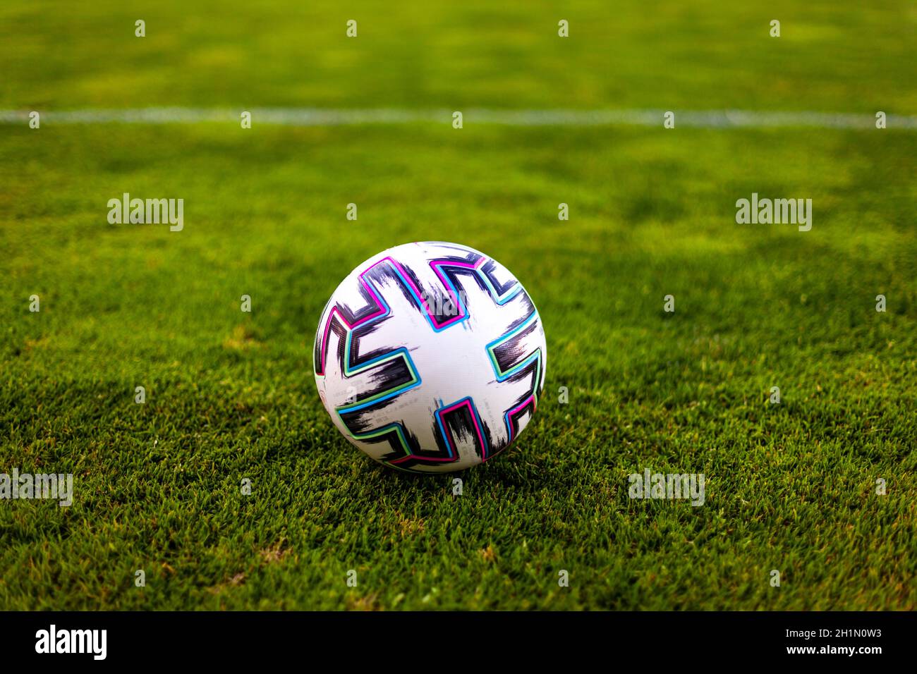 Ried, Autriche - 31 juillet 2020. Ballon de football officiel. Banque D'Images