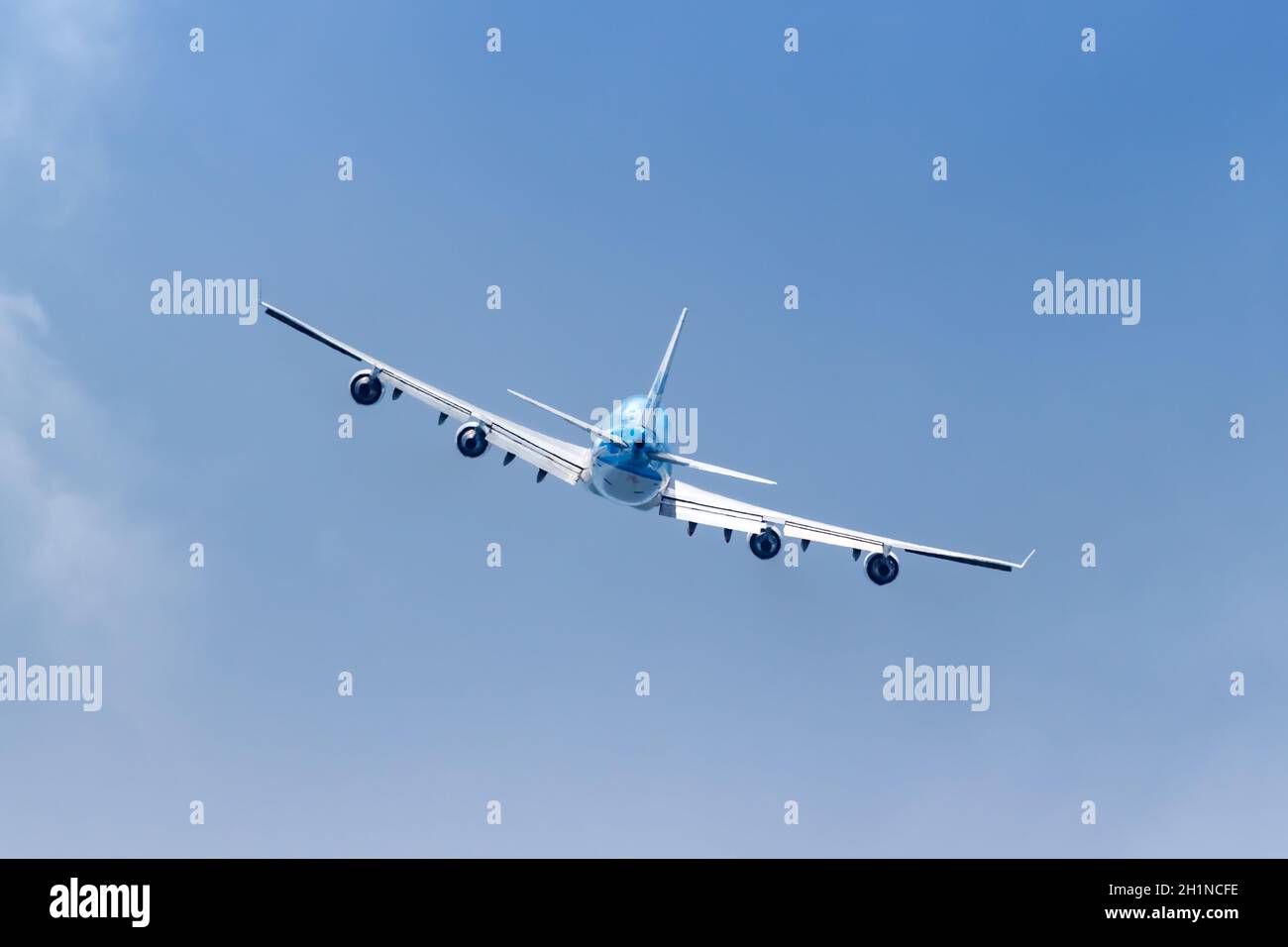 Sint Maarten, Antilles néerlandaises - 18 septembre 2016 : avion KLM Asia Boeing 747-400 à l'aéroport de Sint Maarten (SXM) dans les Caraïbes. Banque D'Images