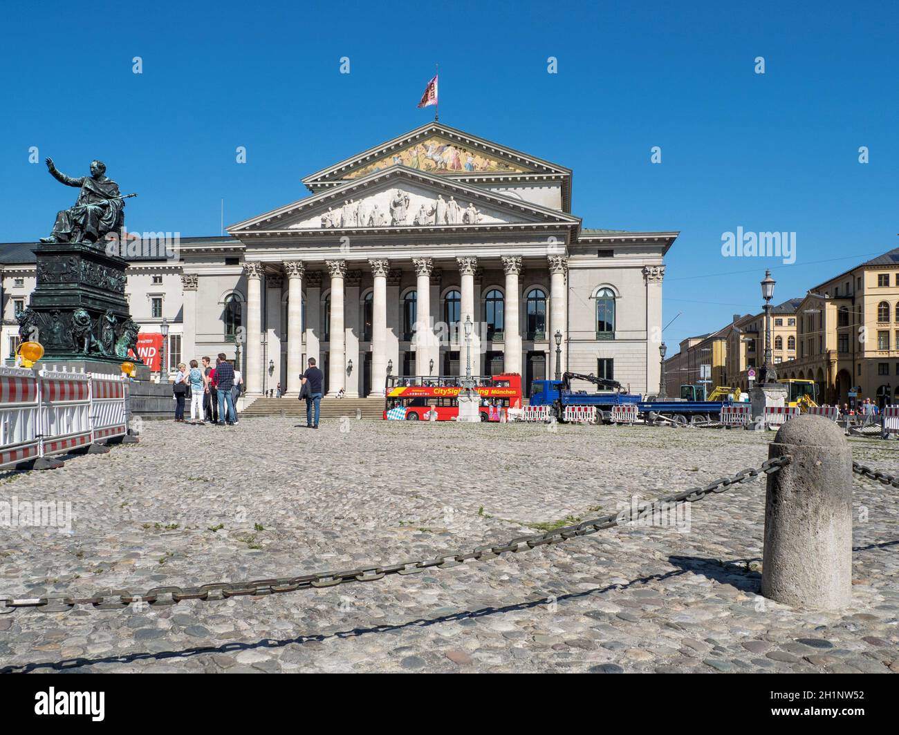 Nationaltheater à Max-Joseph-Platz - emplacement principal o Bayrische Staatsoper - Munich Banque D'Images
