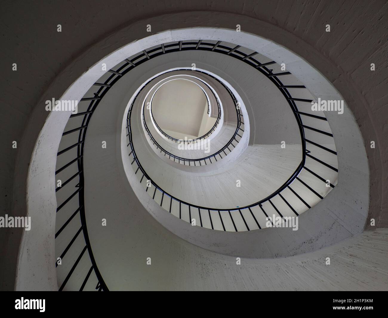 Escaliers à tire-bouchon dans le Deutsches Museum von Meisterwerken der Naturwissenschaft Und Technik - München Banque D'Images