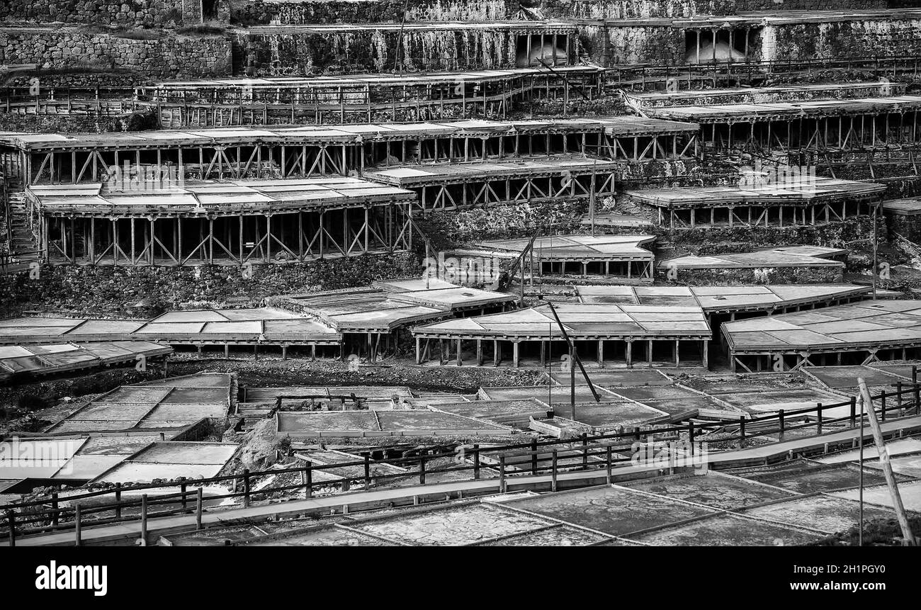 Sel dans la production saline, la fabrication et l'industrie, propriétés nutritionnelles Banque D'Images