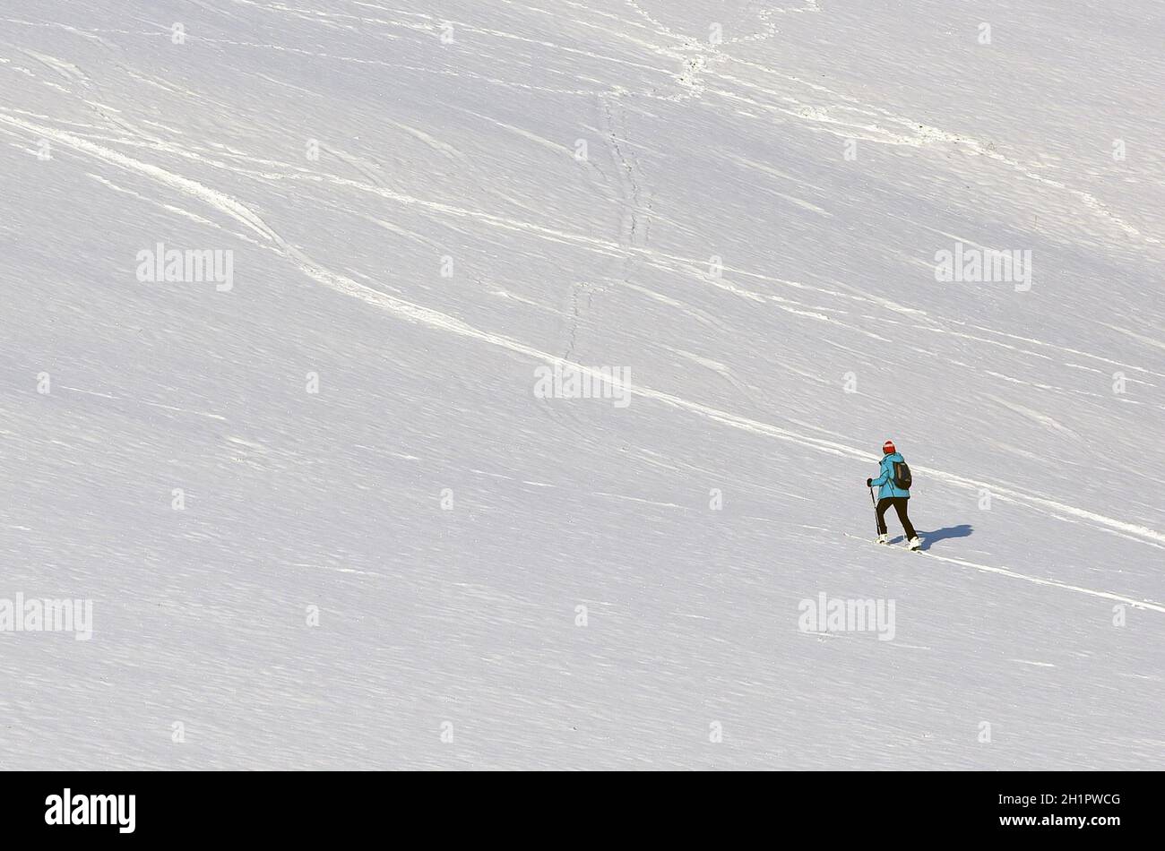 Schitourengeher Altmünster (Bezirk Gmunden, Oberösterreich, Österreich) - ski Tourers Altmünster (district de Gmunden, haute-Autriche, Autriche) Banque D'Images