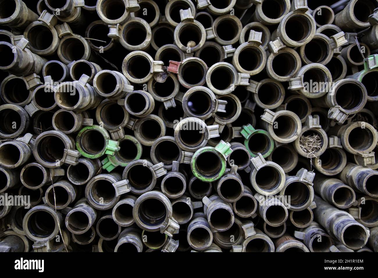 Détail des tuyaux pour la construction et la canalisation d'eau Banque D'Images
