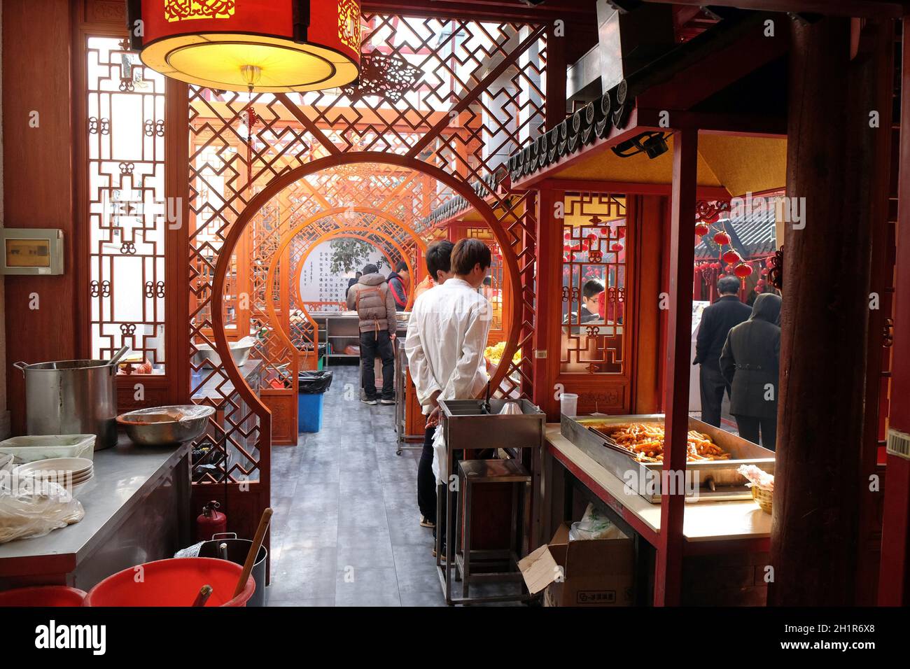 Intérieur du restaurant Nanluoguxiang hutong à Beijing, Chine Banque D'Images