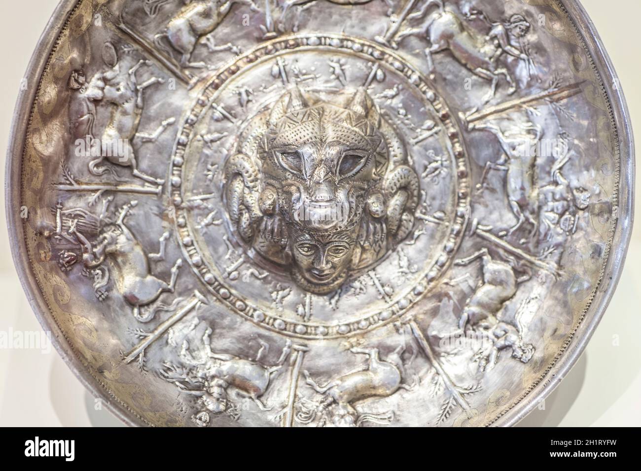 Madrid, Espagne - 6 mars 2021: Patera pour les libations de Perorito Treasure. Culture ibérique. HOMME Madrid Banque D'Images