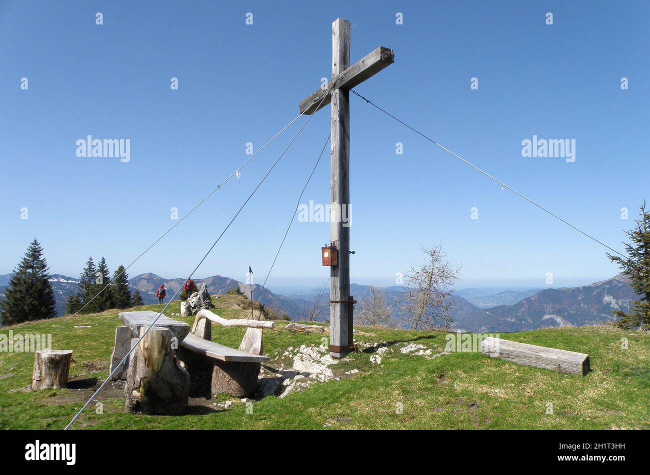 Gipfelkreuz der Bleckwand am Wolfgangsee, Salzbourg, Österreich, Europa - Croix sommet du Bleckwand à Wolfgangsee, Salzbourg, Autriche, Europe Banque D'Images