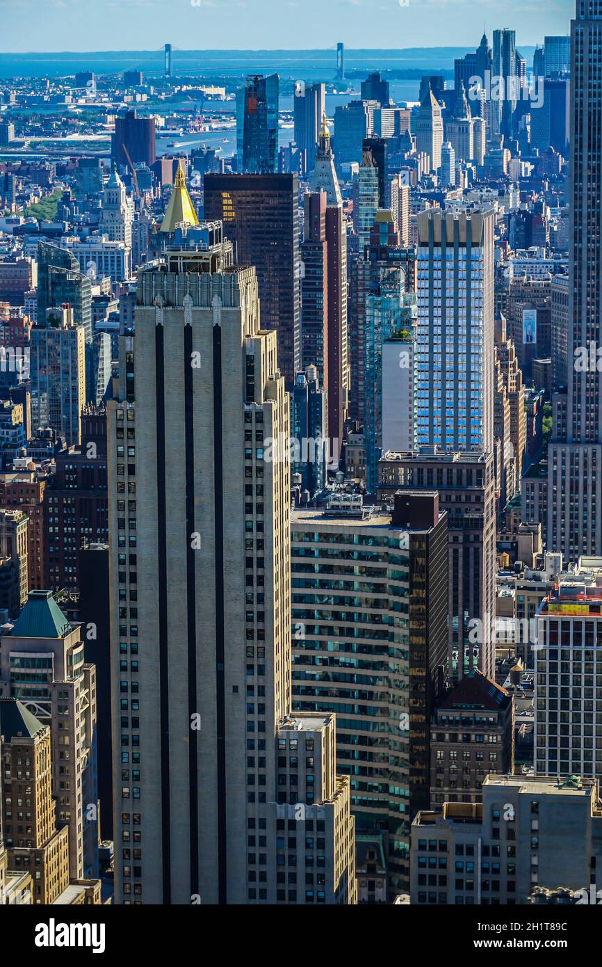 La vue depuis le Rockefeller Center (Top of the Rock). Lieu de tournage : New York, Manhattan Banque D'Images