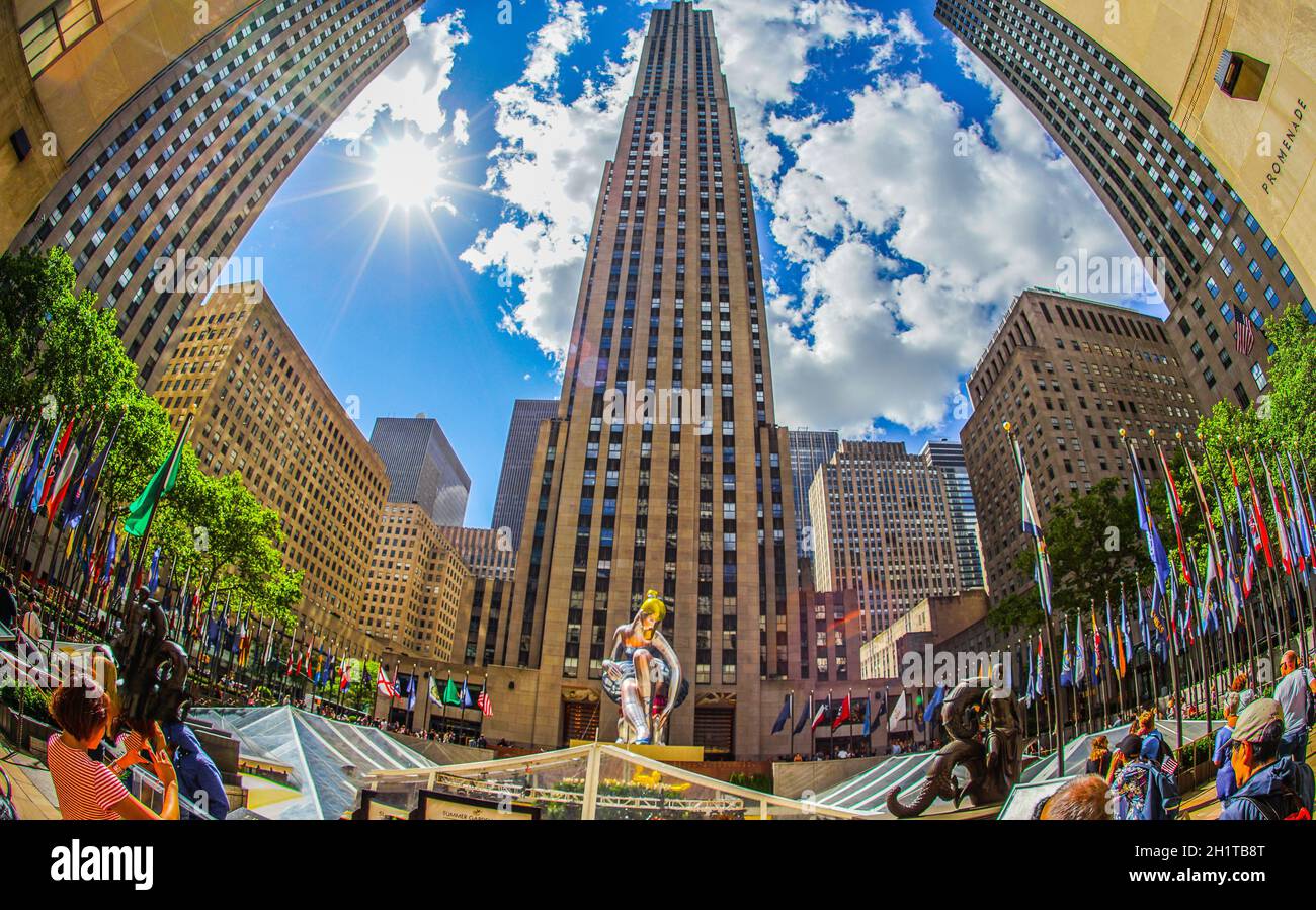 Image du Rockefeller Center (New York). Lieu de tournage : New York, Manhattan Banque D'Images Image du Rockefeller Center (New York). Lieu de tournage : New York, Manhattan Banque D'Images