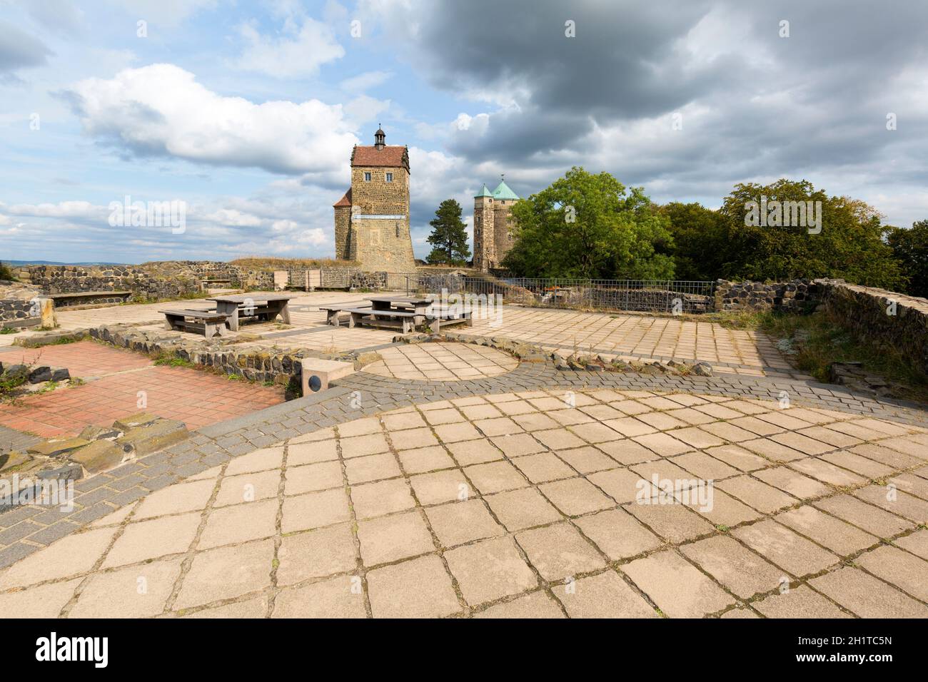 Château médiéval de Stolpen du XIIe siècle, Stolpen, Allemagne Banque D'Images
