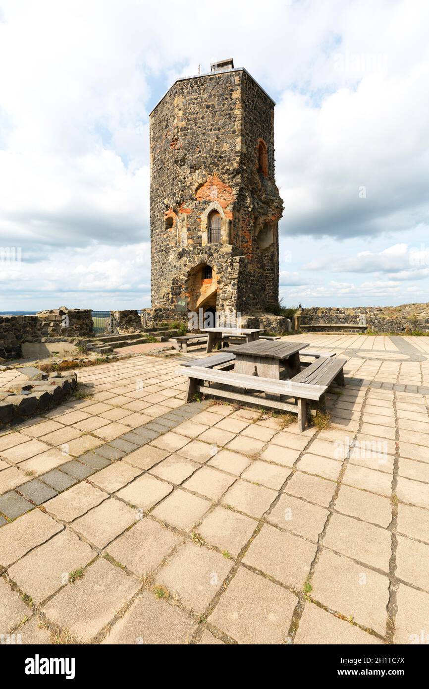 Château médiéval de Stolpen du XIIe siècle, Stolpen, Allemagne Banque D'Images