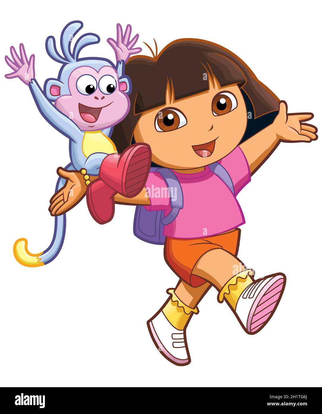 dora l'illustration du sac à dos de l'explorer walking going school Photo  Stock - Alamy