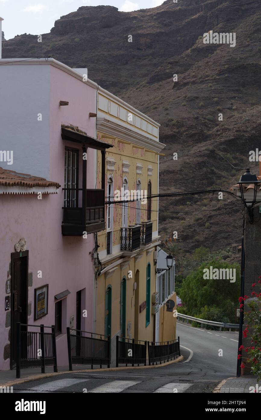 Gran Canaria Mogan Maisons blanches, architecture Banque D'Images