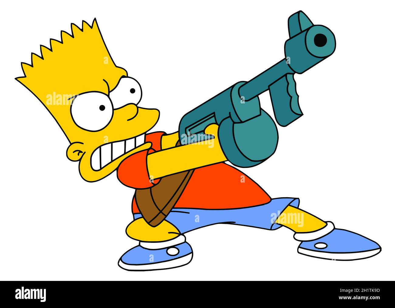 Bart dessin animé de l'illustration des Simpsons Banque D'Images