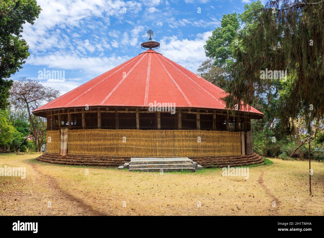 Très ancienne église UNESCO Ura Kidane Mehret, monastère du XIVe siècle. Péninsule de Zeghe dans le lac Tana. Près de bahir Dar, Ethiopie Banque D'Images