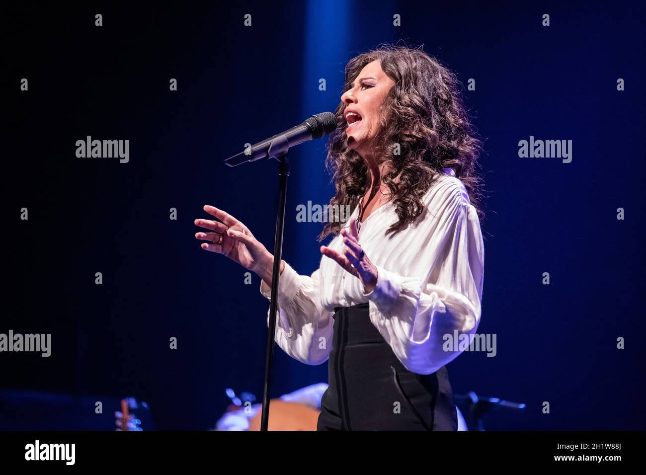 Barcelone, Espagne.2021.10.15. Eleftheria Arvanitaki concert de chanteur à Sala BARTS.Photographe: Aitor Rodero. Banque D'Images