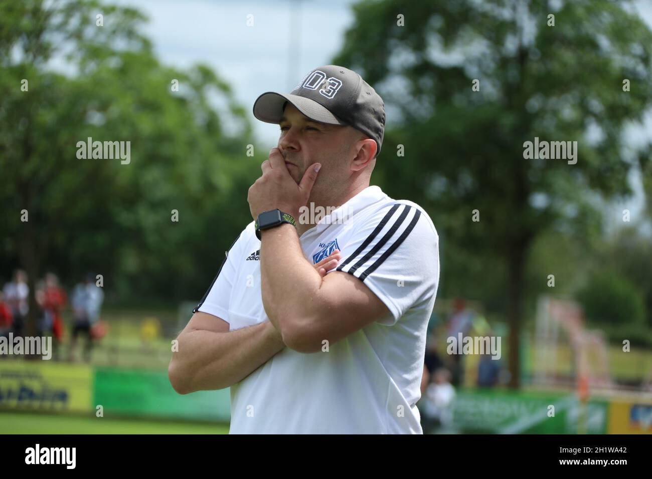 Entraîneur Patrick Fischer (FK Pirmasens) beim Spiel der Fussball-RL SW 20-21: 41.Sptg: Bahlinger SC - FK Pirmasens Banque D'Images