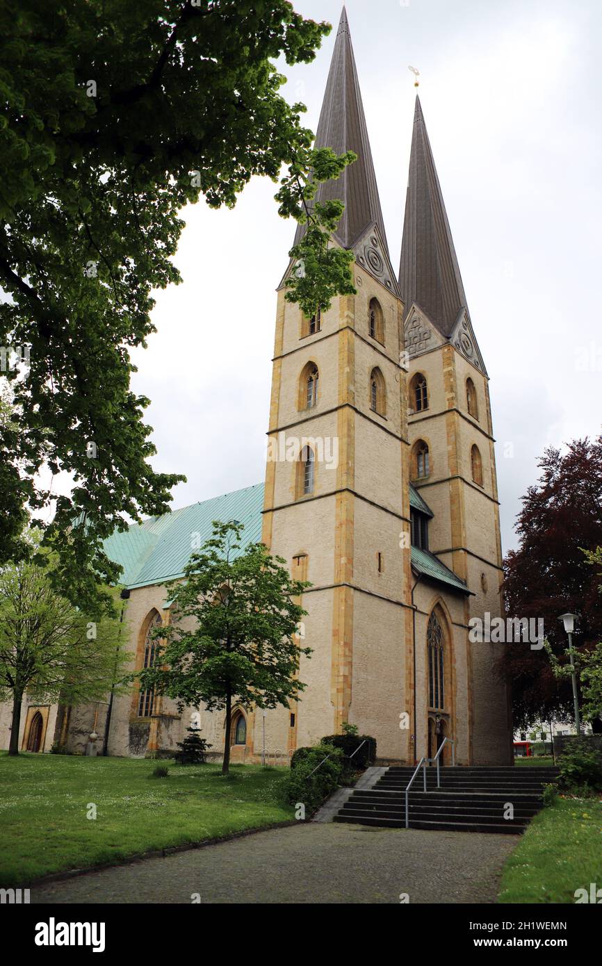 evangelische Neustädter Marienkirche aus dem 15. Jahrhundert, Bielefeld, Nordrhein-Westfalen, Allemagne Banque D'Images