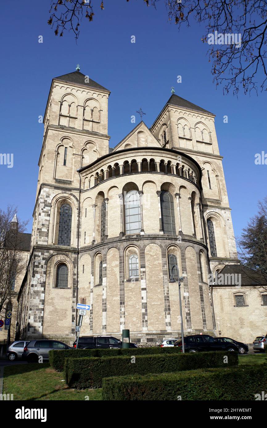 Saint-Kunibert, romanische Kirche aus dem 13. Jahrhundert, Köln, Nordrhein-Westfalen, Allemagne Banque D'Images