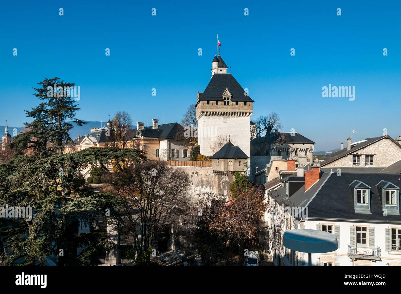 FRANCE.SAVOIE (73).CHAMBÉRY.LA TOUR DU CHÂTEAU DES DUCS DE SAVOIE Banque D'Images