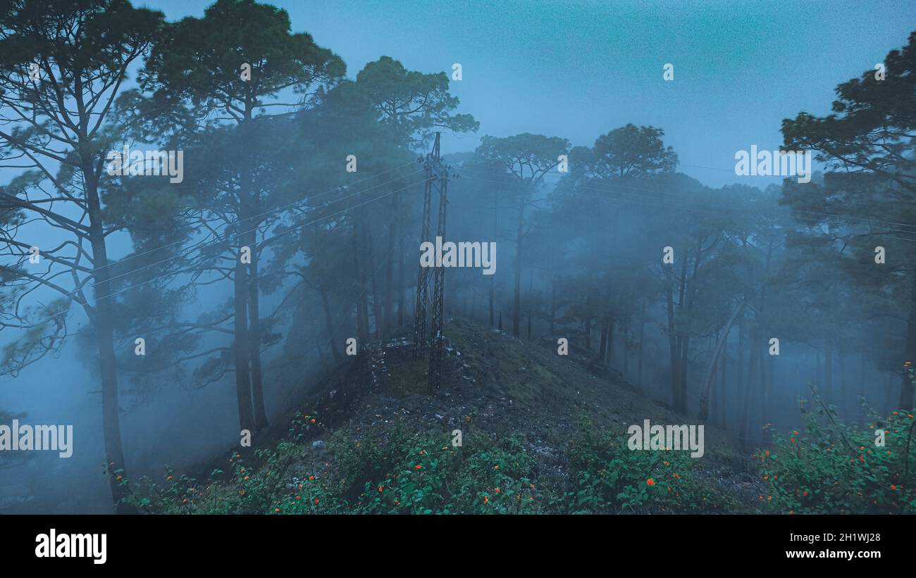 Paysages brumeux et Splendid de Nainital Uttarakhand Banque D'Images