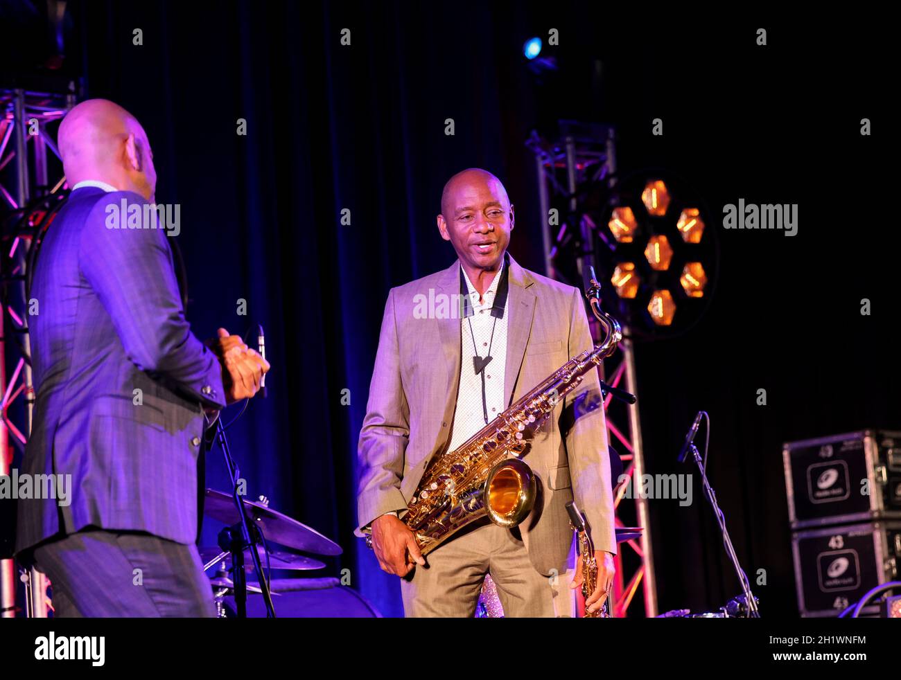 Cracovie, Pologne - 11 juillet 2021 : le Quatuor Branford Marsalis est en direct à la 26e édition du Festival de Jazz d'été à Cracovie Banque D'Images