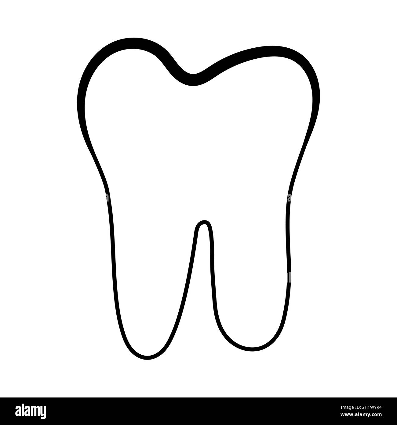 Forme anatomique de la pulpe d'émail dentaire, structure vectorielle des dents avec logo pour la clinique dentaire Illustration de Vecteur