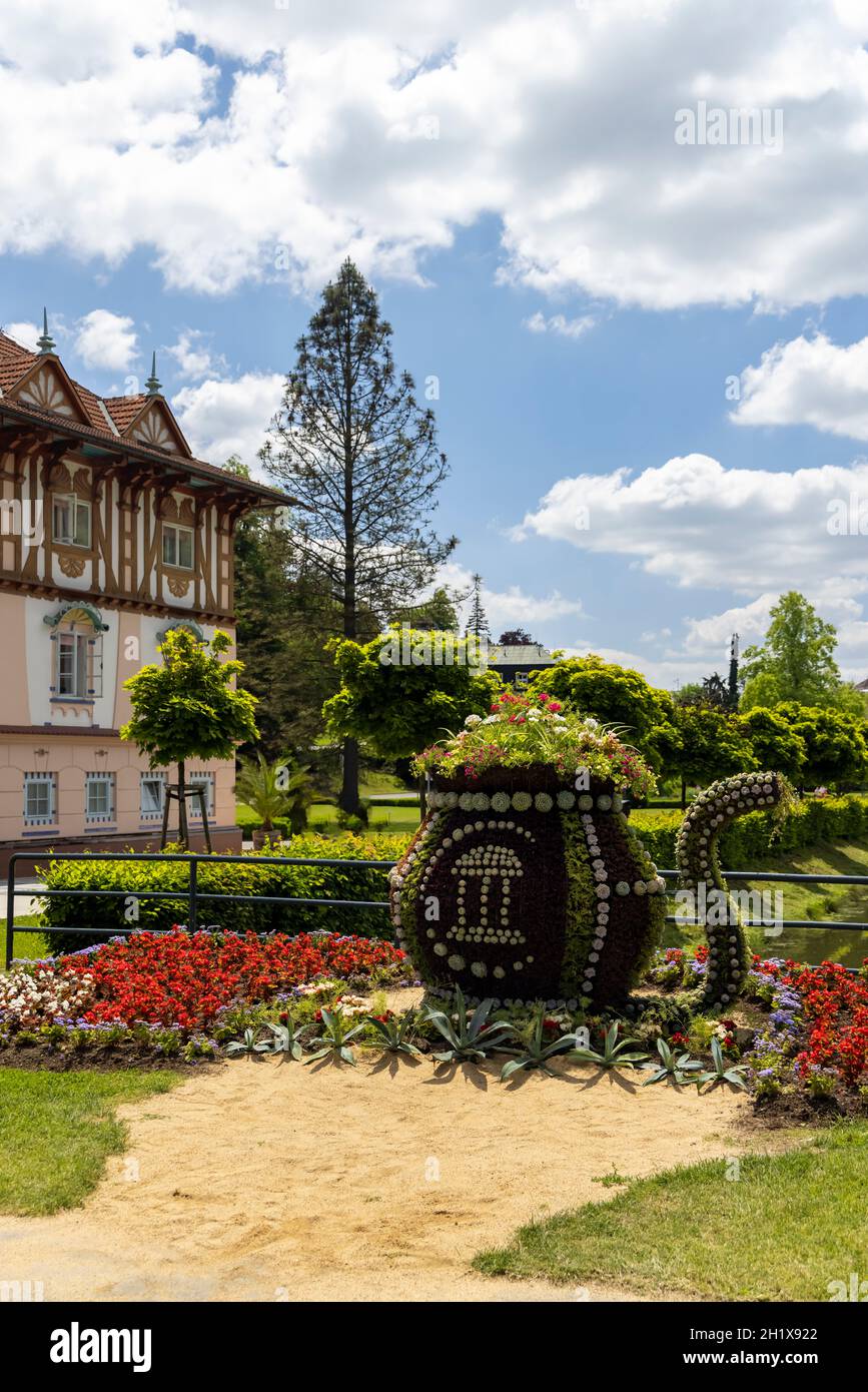 Luhacovice, ville thermale pittoresque du sud de la Moravie, République tchèque Banque D'Images