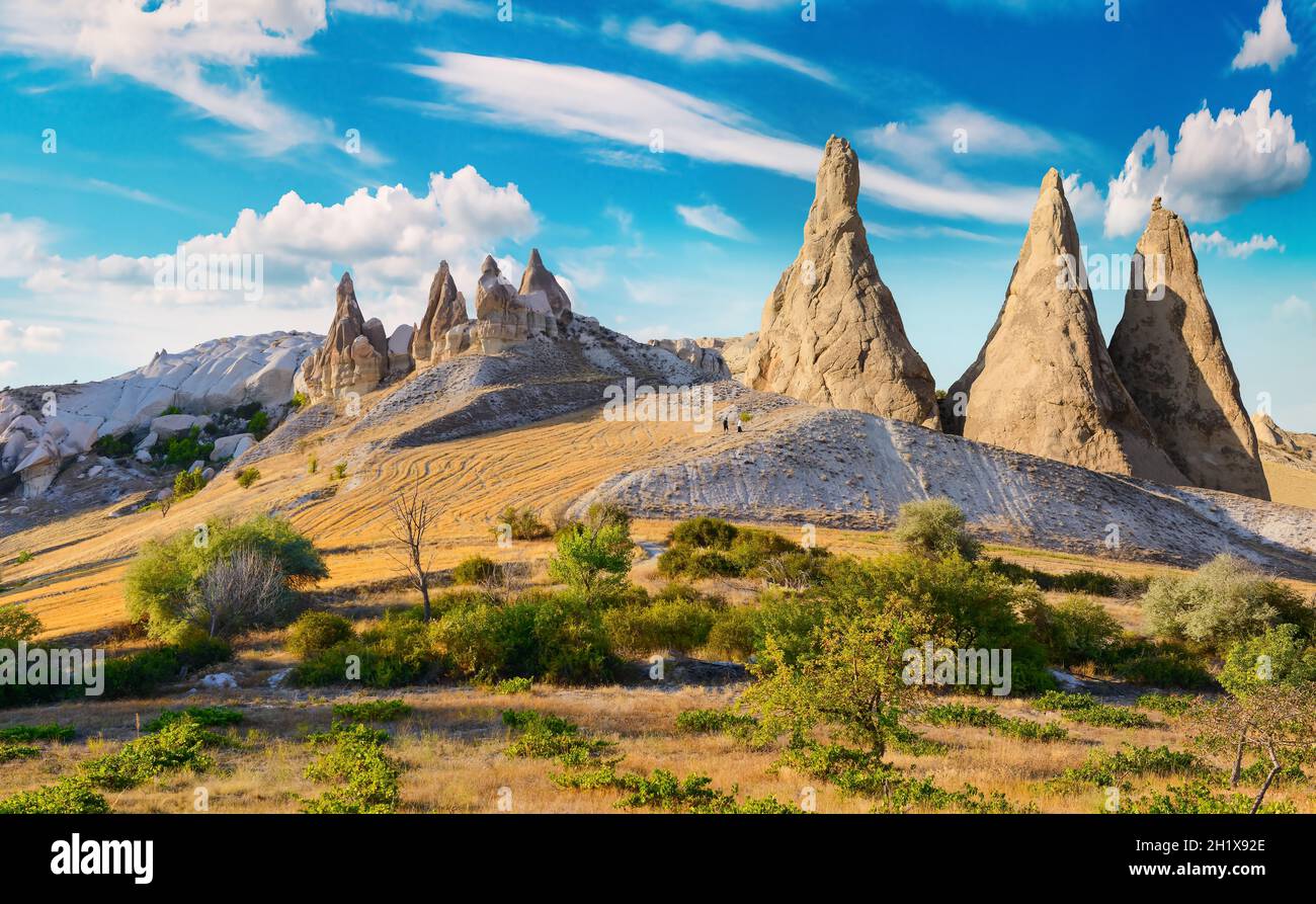 La vallée de l'amour dans le parc national de Göreme. Cappadoce, Turquie Banque D'Images