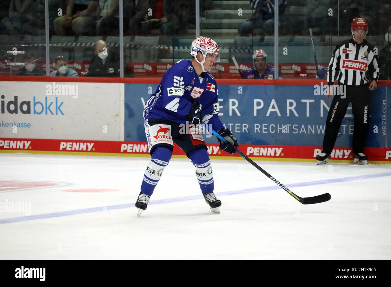 Johannes Huß (SERC Wild Wings) beim Eishockey: Testspiel SERC Wild Wings vs Augsburg Panther Banque D'Images