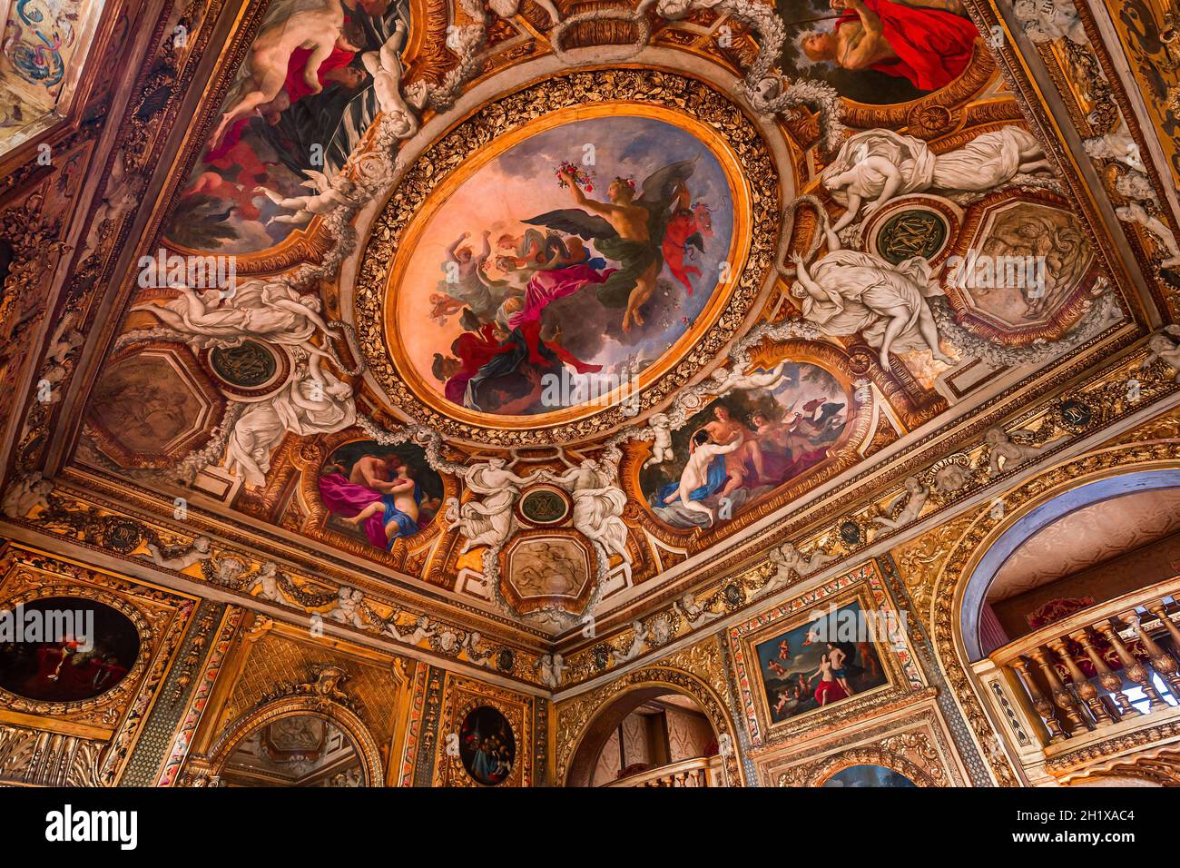 PARIS, FRANCE, le 12 octobre 2019 : les intérieurs et décors de l'hôtel de Lauzun, octobre12, en 2019, à Paris, France Banque D'Images