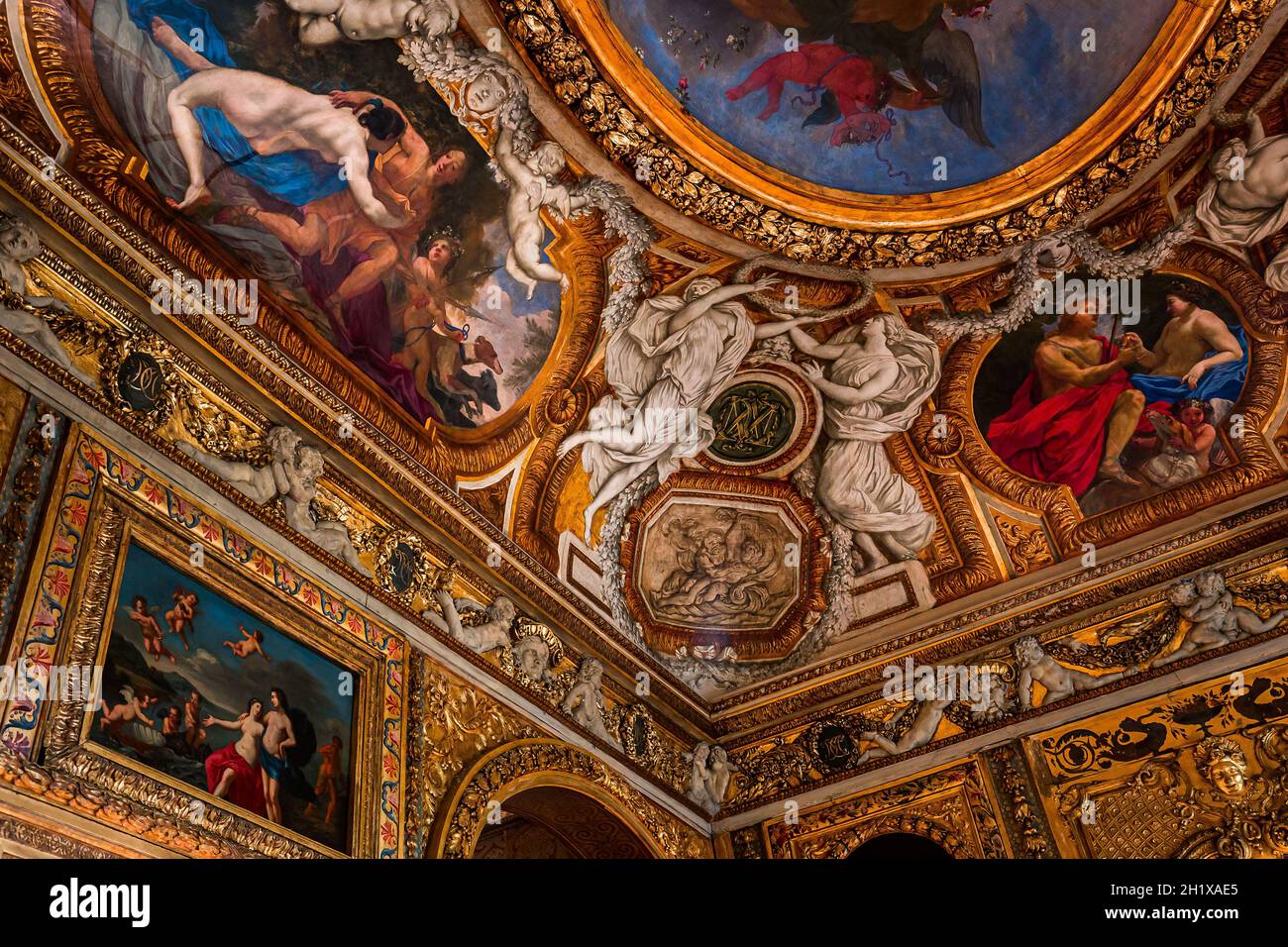 PARIS, FRANCE, le 12 octobre 2019 : les intérieurs et décors de l'hôtel de Lauzun, octobre12, en 2019, à Paris, France Banque D'Images