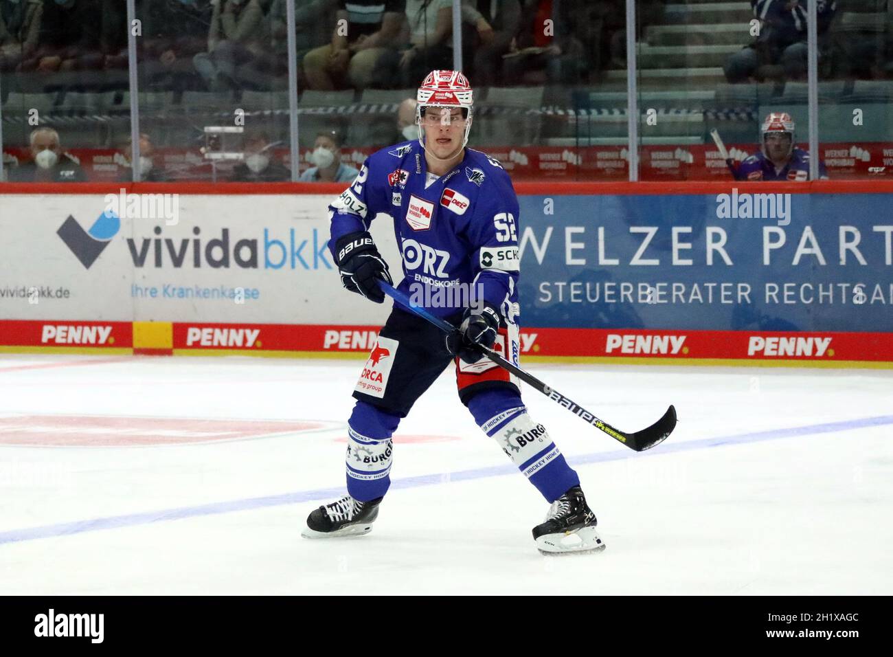 Johannes Huß (SERC Wild Wings) beim Eishockey: Testspiel SERC Wild Wings vs Augsburg Panther Banque D'Images