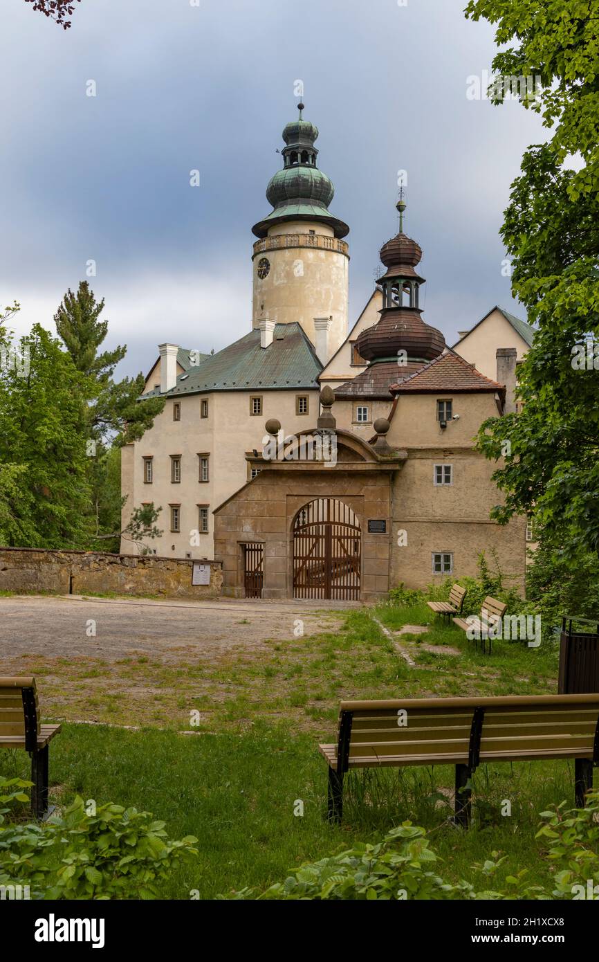 Château de Lemberk près de Jablonne et Podjestedi, Bohême du Nord, République tchèque Banque D'Images