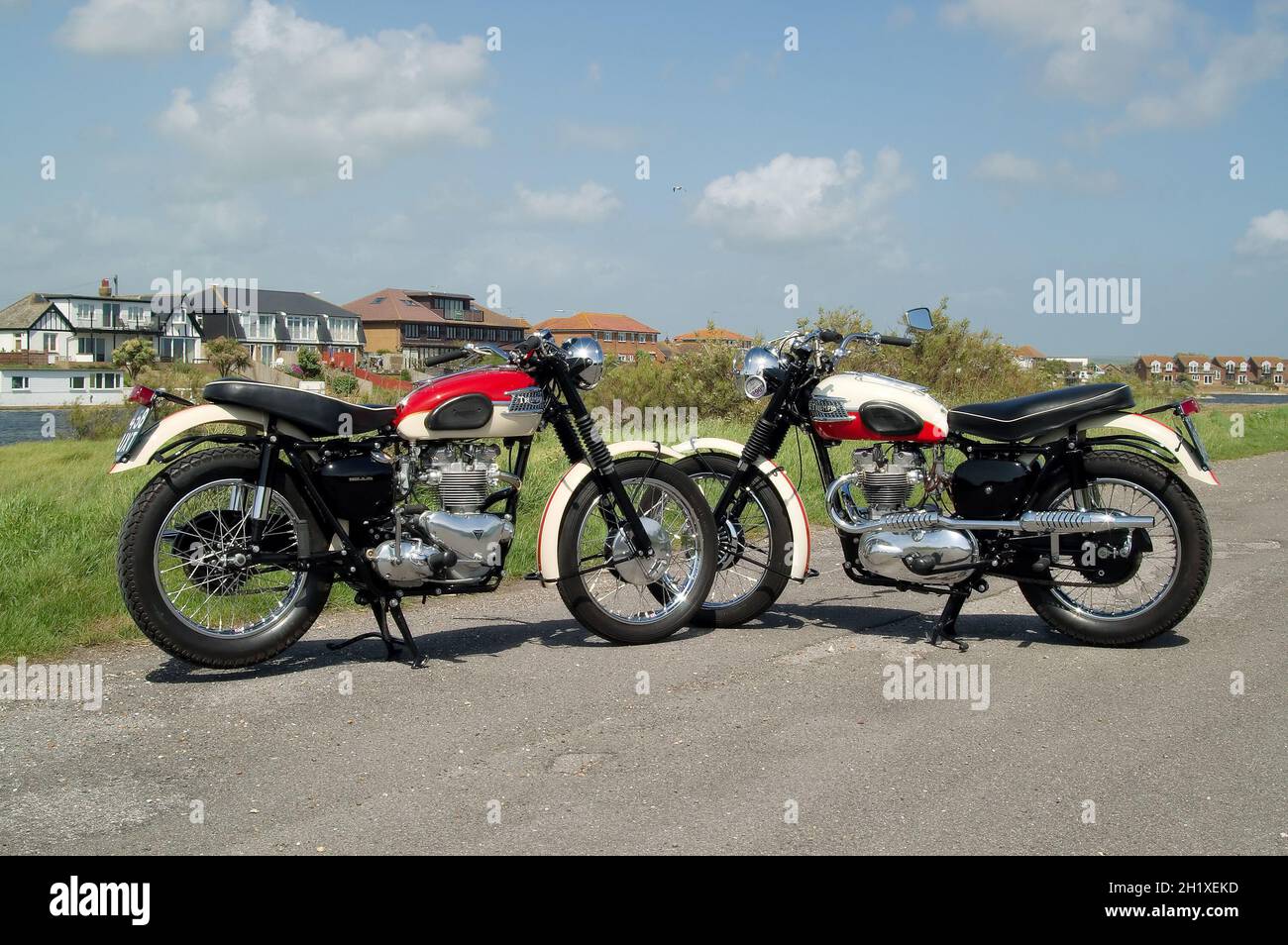 1958 trophées de 650 cc Triumph Banque D'Images