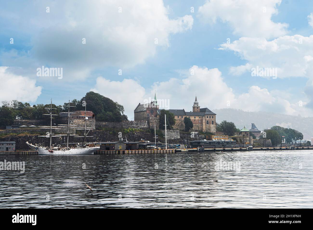 Oslo, Norvège. Septembre 2021. Vue panoramique sur la forteresse d'Akershus Banque D'Images