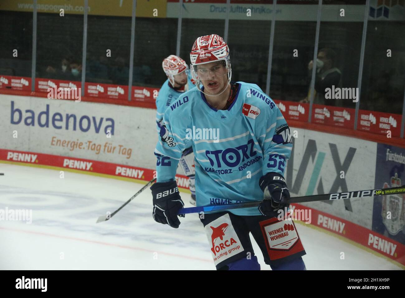 Johannes Huß (SERC Wild Wings) im Spiel der DEL, 3.Sptg.: SERC Wild Wings vs EHC RB München Banque D'Images