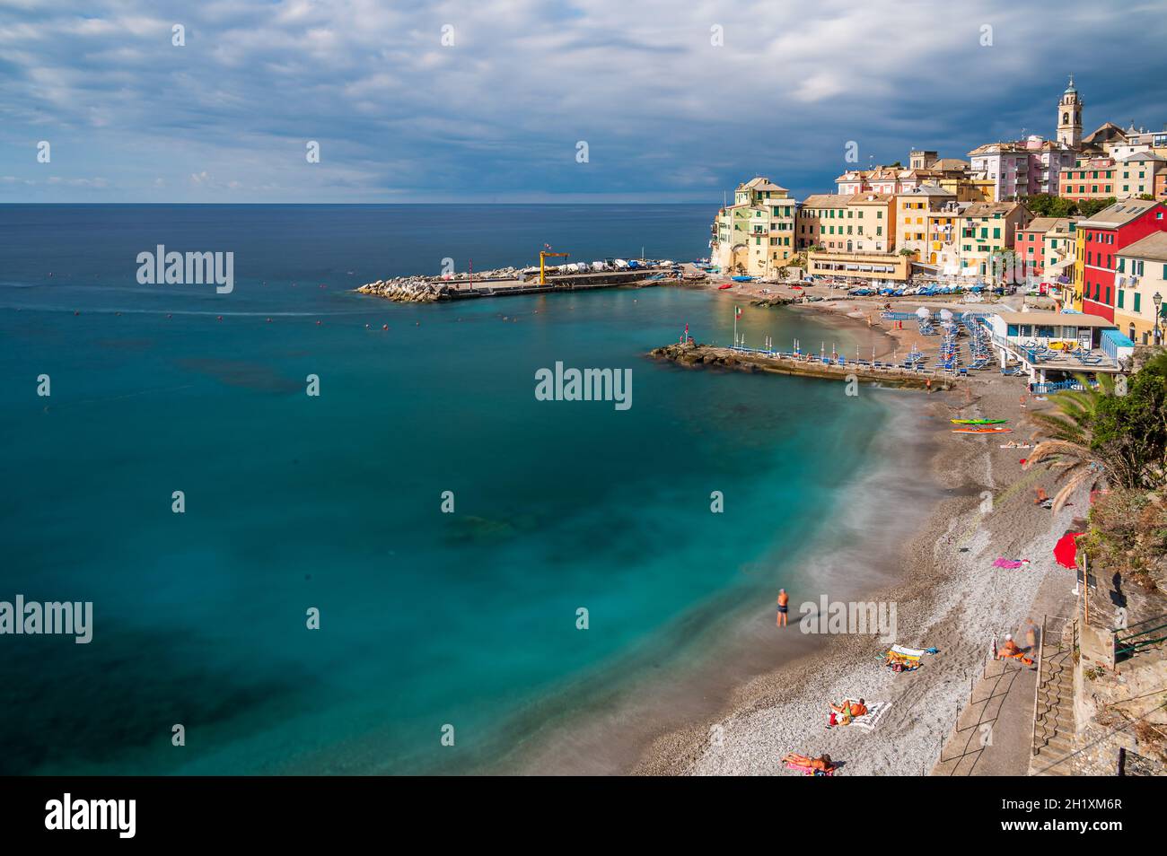 L'ancien village de pêcheurs de Bogliasco, sur la Riviera italienne Banque D'Images
