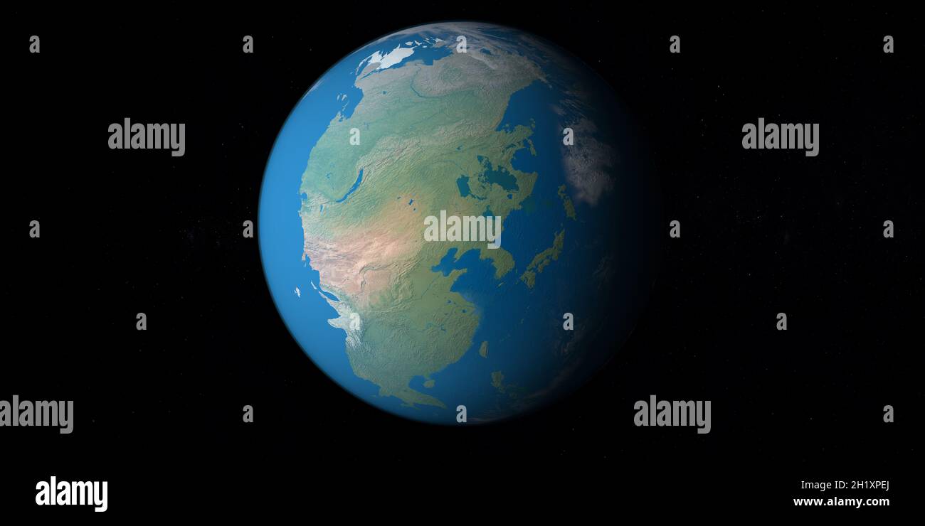 Le supercontinent Pangea ou Pangée dans la planète Terre Banque D'Images