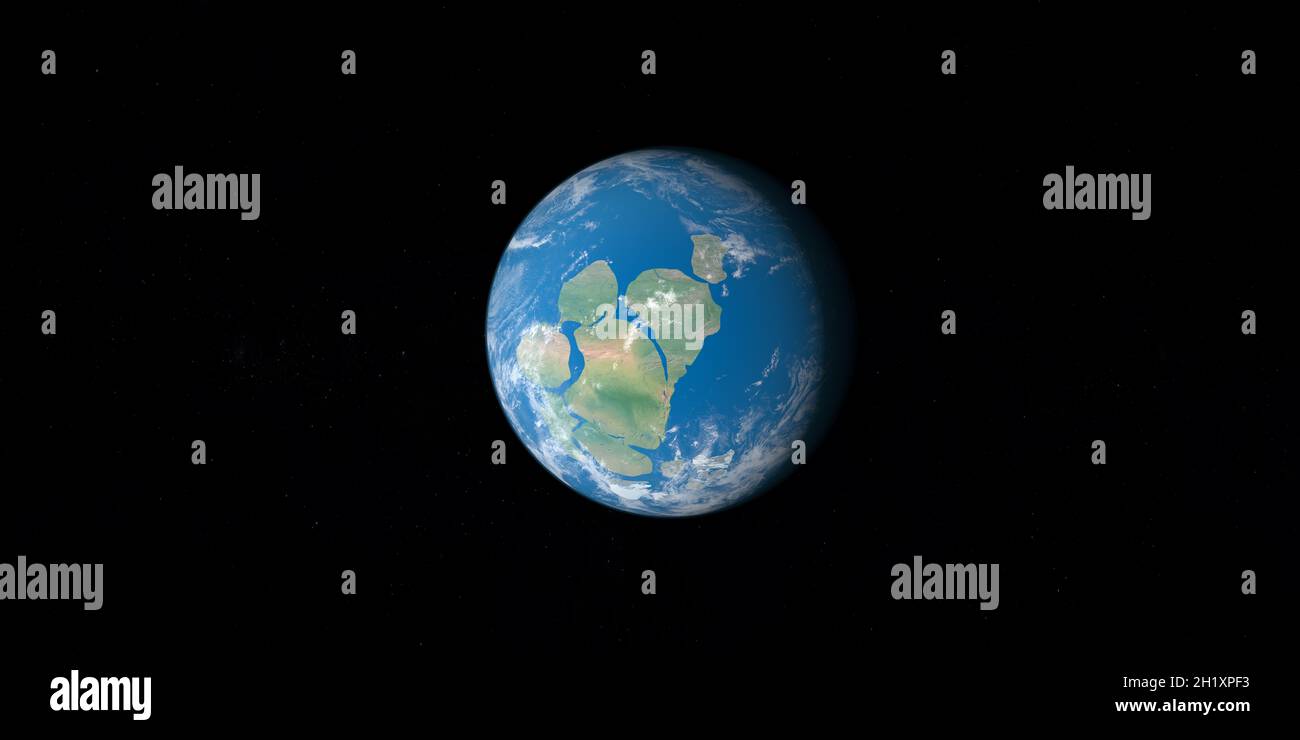 Planète Terre avec le supercontinent Rodinia Banque D'Images