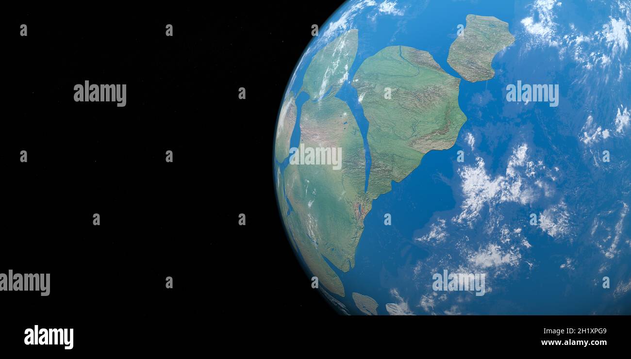 Le supercontinent antique Rodinia dans la planète Terre Banque D'Images