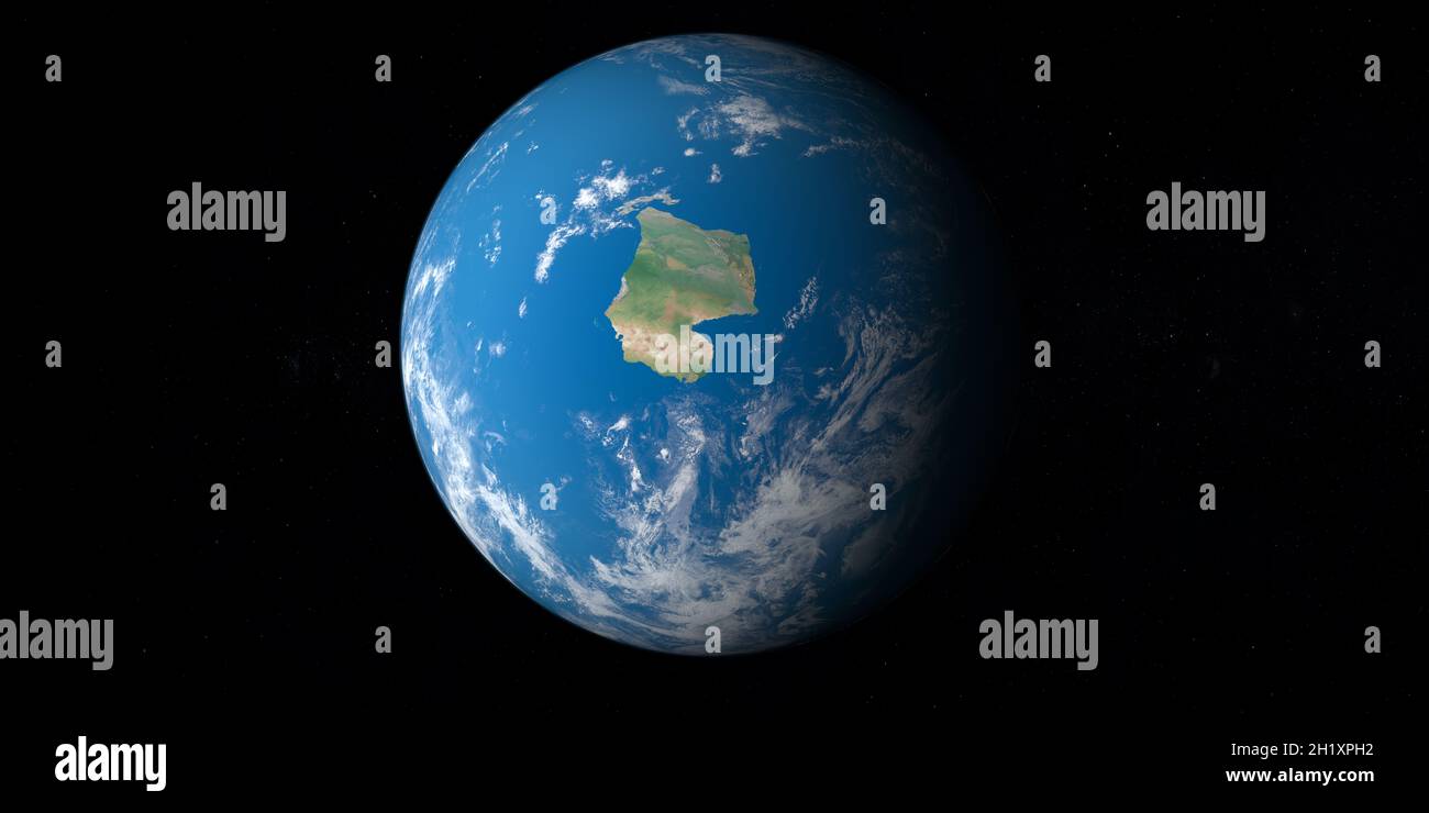 Ancien supercontinent de Vaalbara dans la planète Terre Banque D'Images