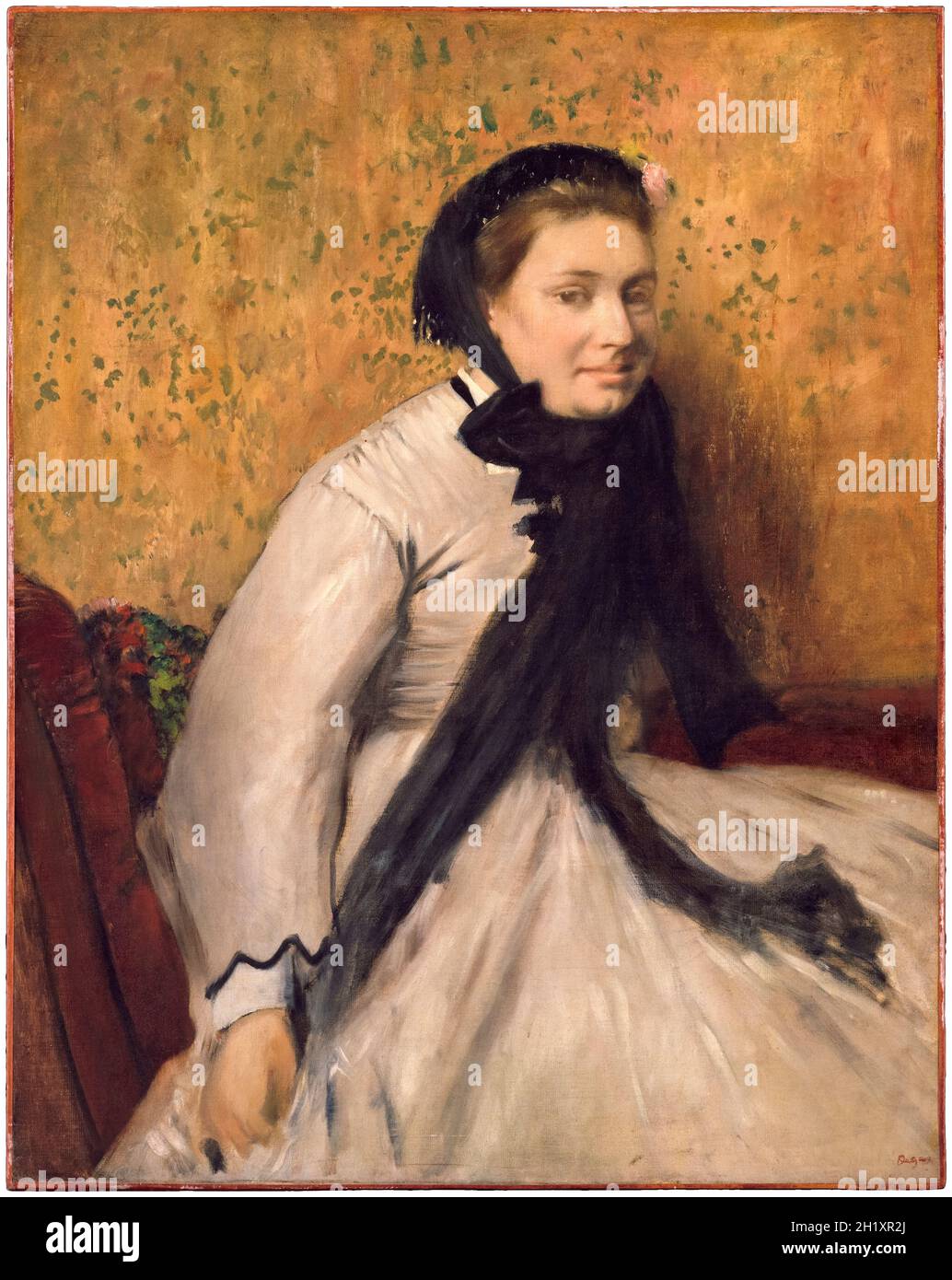 Edgar Degas, Portrait d'une femme en gris, peinture, vers 1865 Banque D'Images Edgar Degas, Portrait d'une femme en gris, peinture, vers 1865 Banque D'Images