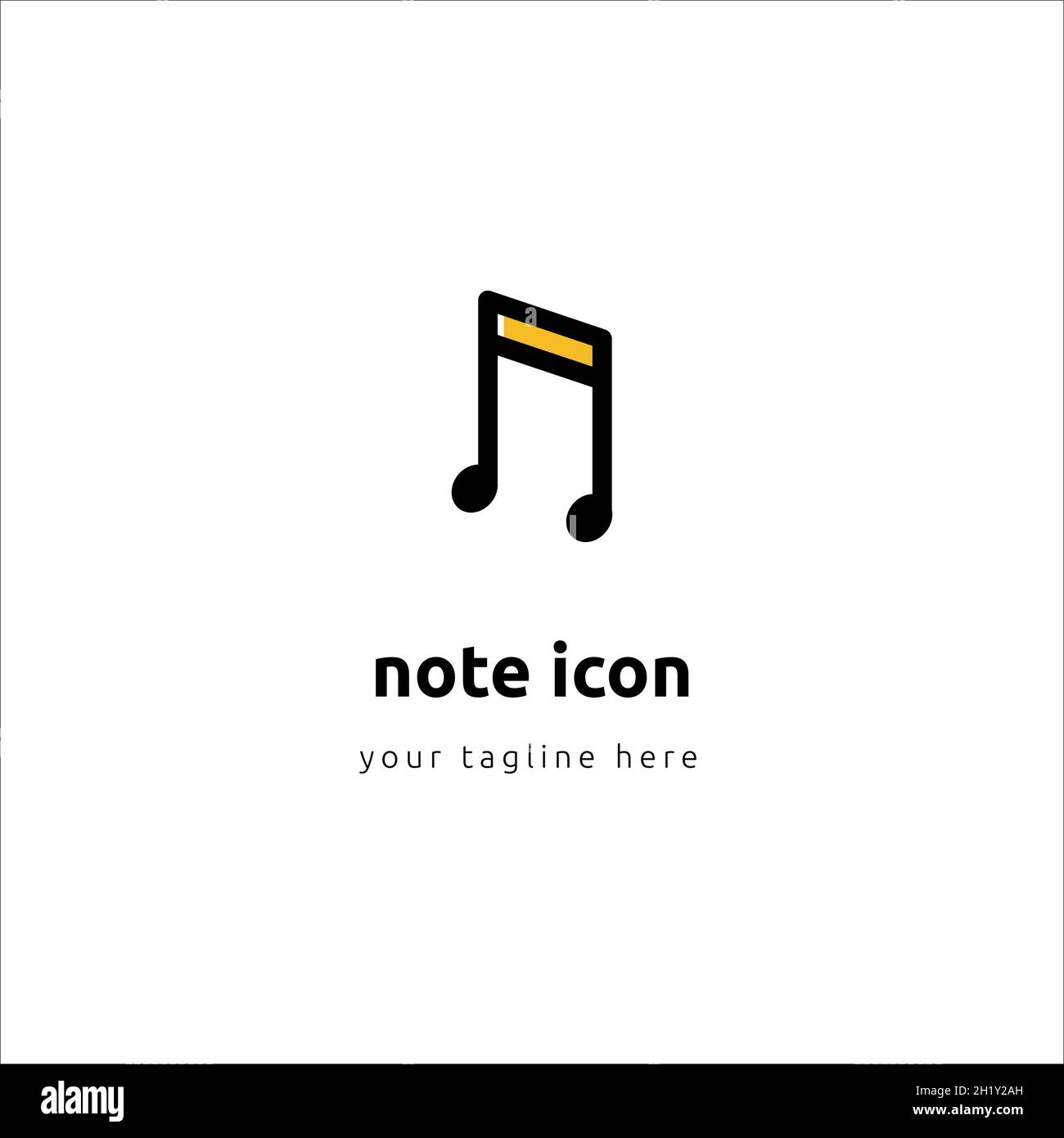 Icône de note de musique dans un style plat tendance isolé sur l'arrière-plan. Symbole de page d'icône pour votre logo de conception de site Web, application, illustration vectorielle Illustration de Vecteur