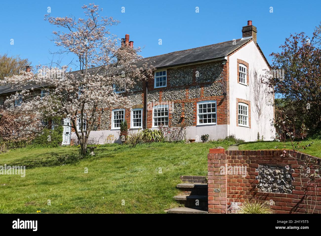Cottages à Sarratt Bottom, Hertfordshire, Angleterre Royaume-Uni Banque D'Images